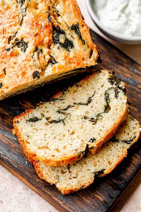 spinach-and-feta-no-yeast-bread-easy-homemade image