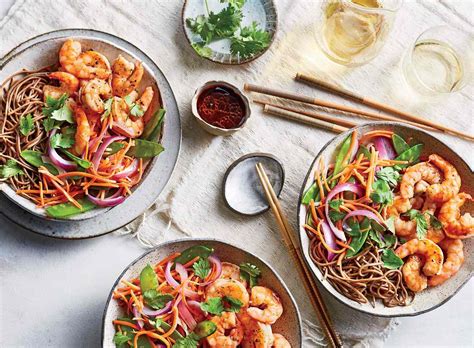 soba-noodle-and-shrimp-bowls-recipe-southern-living image