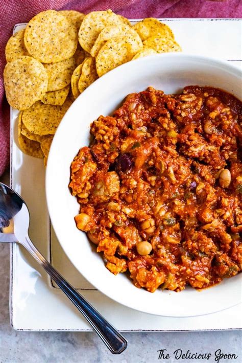 one-pot-healthy-turkey-chili-the-delicious-spoon image