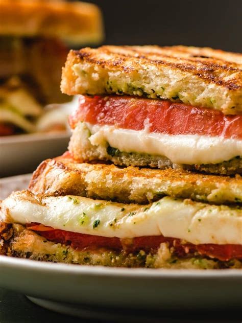 caprese-panini-tomato-mozzarella-sandwiches image