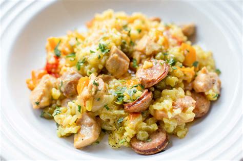 instant-pot-paella-with-chicken-and-sausage-simply image