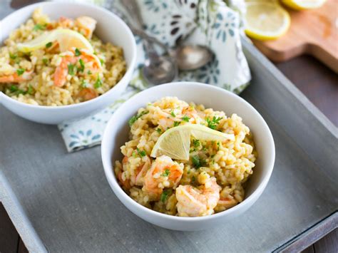 christmas-risotto-with-lemon-and-shrimp-party-of-two image
