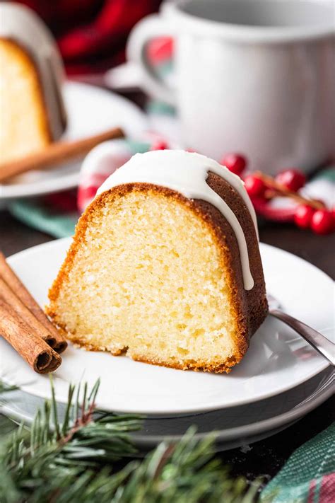 eggnog-cake-easy-from-scratch-recipe-plated image