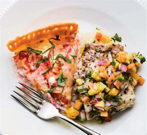 how-to-make-grilled-fish-with-peach-relish-best image