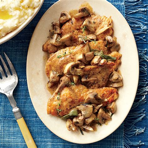 chicken-cutlets-with-herbed-mushroom-sauce image