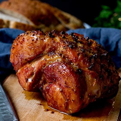 baked-ham-with-brown-sugar-and-mustard-glaze image