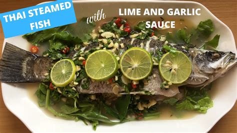 thai-steamed-fish-with-lime-and-garlic-sauce image