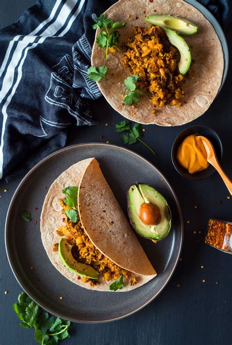 spicy-tofu-breakfast-burrito-ninas-vegan image