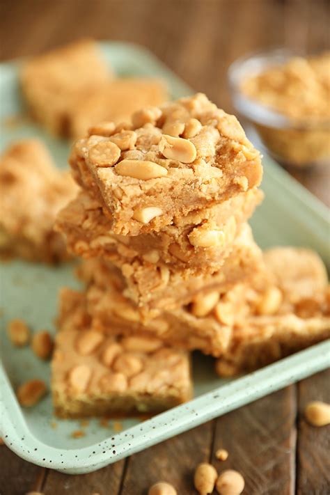chewy-peanut-butter-cookie-bars-southern-bite image