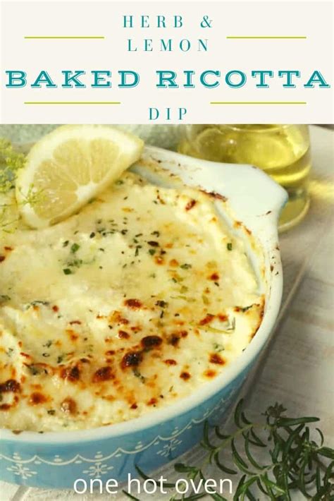 baked-ricotta-cheese-with-lemon-and-herbs-one-hot image