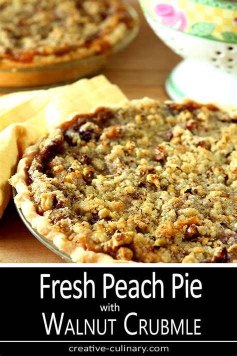 fresh-peach-pie-with-a-brown-sugar-and-walnut-crumble image