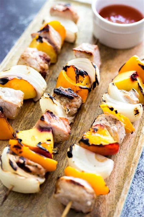 grilled-peach-and-pork-kabobs-plating-pixels image