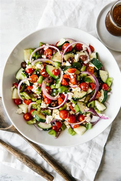 best-greek-salad-downshiftology image