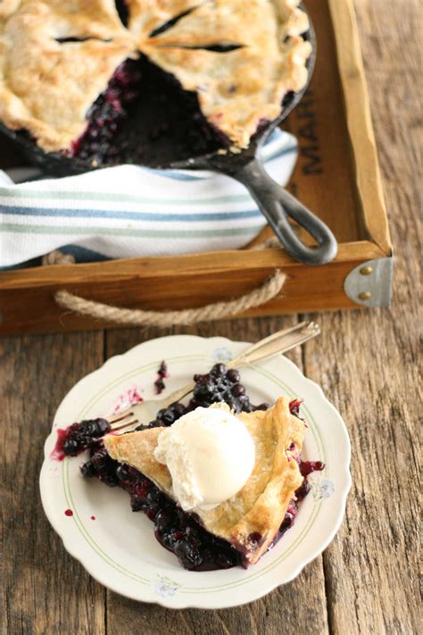 cast-iron-blueberry-pie-a-farmgirls-kitchen image
