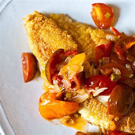 cherry-tomato-tequila-butter-salsa-with-fried-fish image