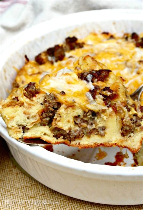 easy-cheesy-sausage-breakfast-casserole-for-4-6-the image