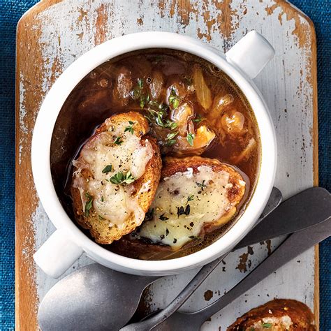 slow-cooker-french-onion-soup-with-gruyre-toasts image