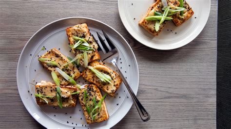 skillet-seared-tofu-with-miso-sauce-food-network image