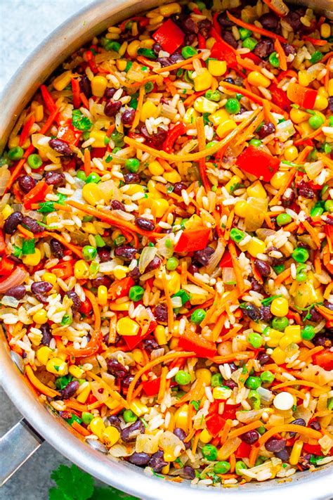 healthy-rice-and-beans-recipe-veggie-packed image