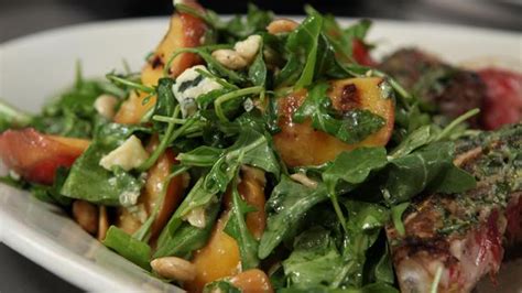 peach-and-blue-cheese-salad-recipe-food-network-uk image