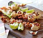 scallop-and-prawn-kebabs-with-lime-dressing-tesco image