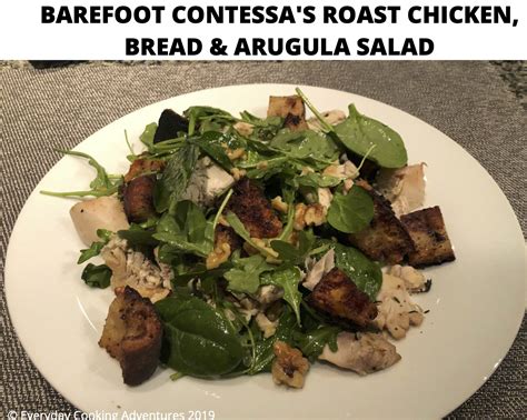 barefoot-contessas-roast-chicken-bread-arugula image