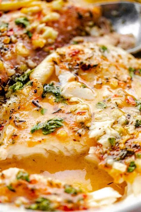 garlic-butter-oven-baked-tilapia-recipe-diethood image