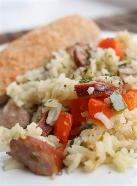 kielbasa-rice-and-veggie-skillet-real-life-dinner image
