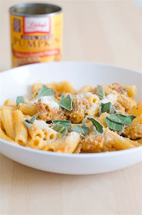 rigatoni-with-spicy-pumpkin-and-sausage-sauce image