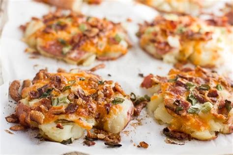 bacon-and-cheddar-smashed-red-potatoes image