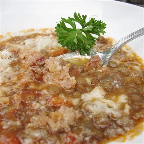 sweet-italian-sausage-lentil-soup-premio-sausage image