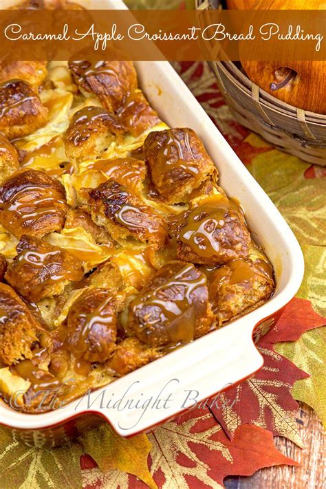 caramel-apple-croissant-bread-pudding-the image