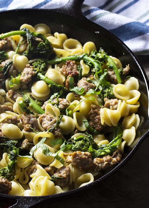 orecchiette-pasta-with-broccoli-rabe-and-sausage image