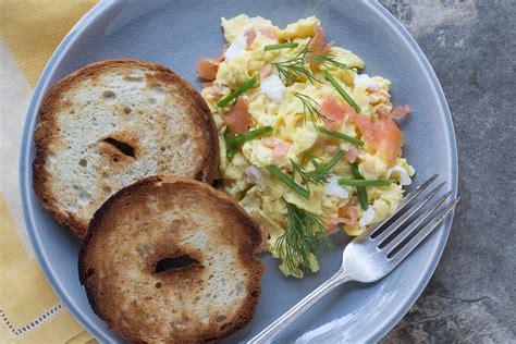 scrambled-eggs-with-smoked-salmon-cream-cheese image