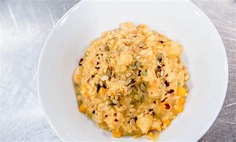 squash-and-shrimp-risotto-recipe-james-beard image