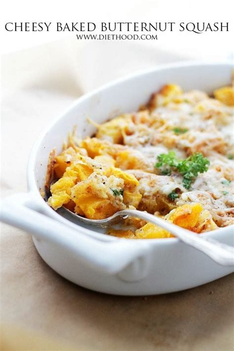 cheesy-baked-butternut-squash-recipe-diethood image