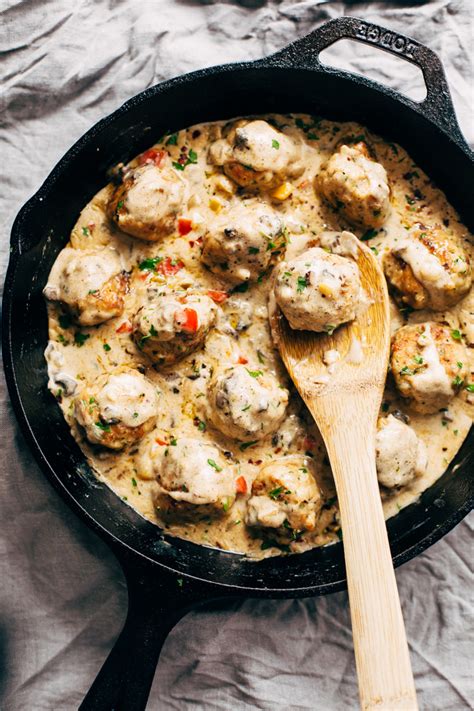 cajun-chicken-meatballs-in-tasty-cream-sauce image