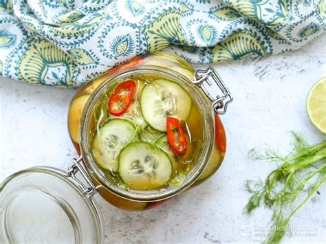 quick-easy-sweet-refrigerator-pickles-ketodiet-blog image