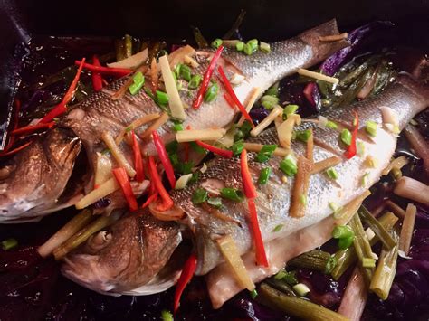 whole-roasted-sea-bass-with-soy-sauce-and-ginger image