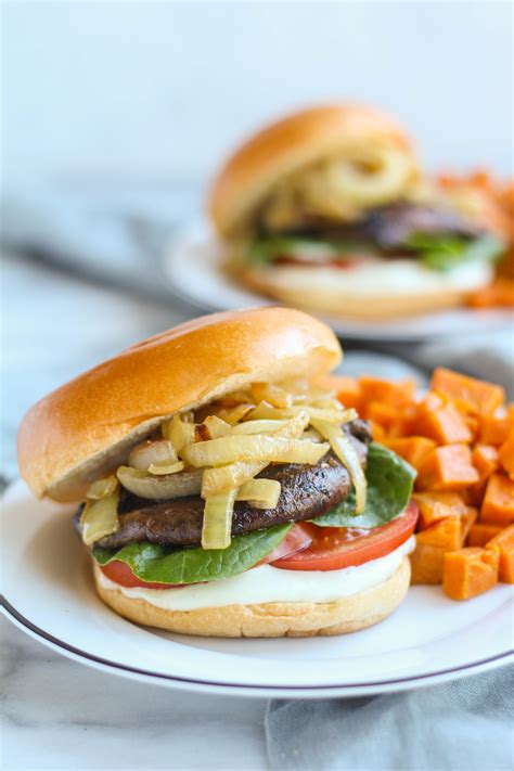 balsamic-portobello-burgers-with-caramelized-onions image