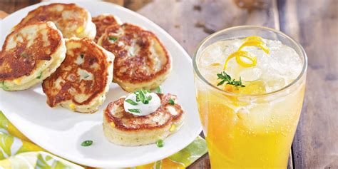 pancakes-with-bacon-cheddar-goat-cheese-corn image