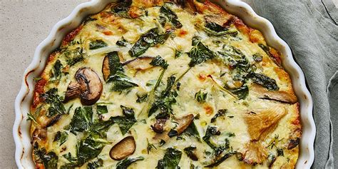 spinach-mushroom-quiche-eatingwell image