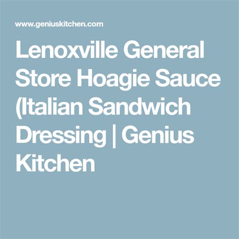 lenoxville-general-store-hoagie-sauce-italian-sandwich-dressing image