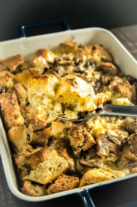 easy-savory-bread-pudding-with-mushrooms-fancy image
