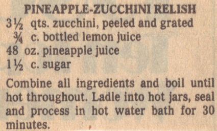 vintage-pineapple-zucchini-relish-recipe-clipping image
