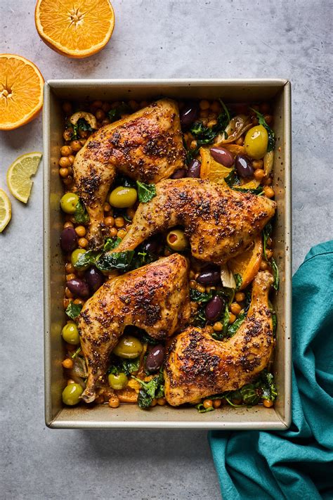 one-pan-baked-chicken-with-chickpeas-olive-mango image