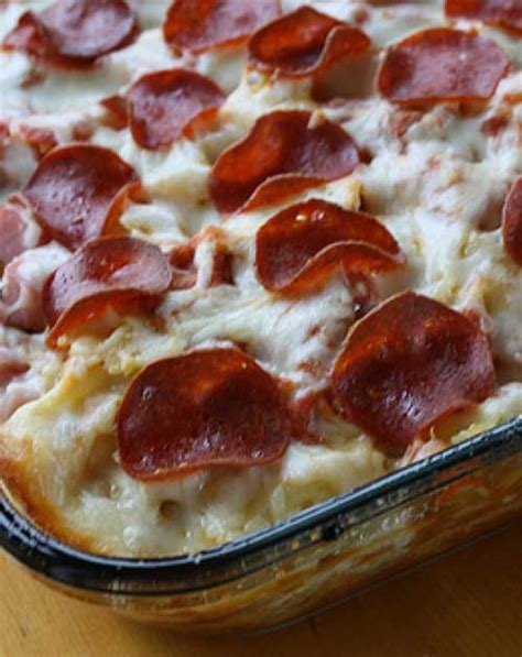 3-meat-pizza-casserole-recipe-flavorite image