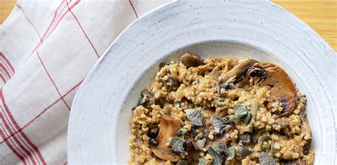 steel-cut-oat-risotto-with-mushrooms-oldways image