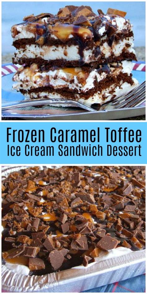 frozen-caramel-toffee-ice-cream-sandwich-dessert image