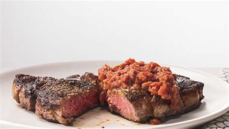 pan-seared-steak-with-pizzaiola-recipe-bon-apptit image